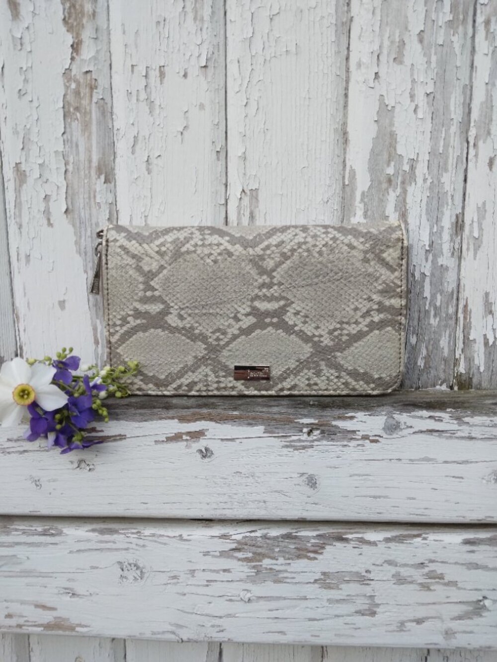 Jewell Snakeskin Print Wallet